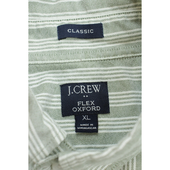 J Crew Shirt Mens XL Striped 100% Cotton Classic Fit Flex Oxford Button Down - Picture 4 of 7